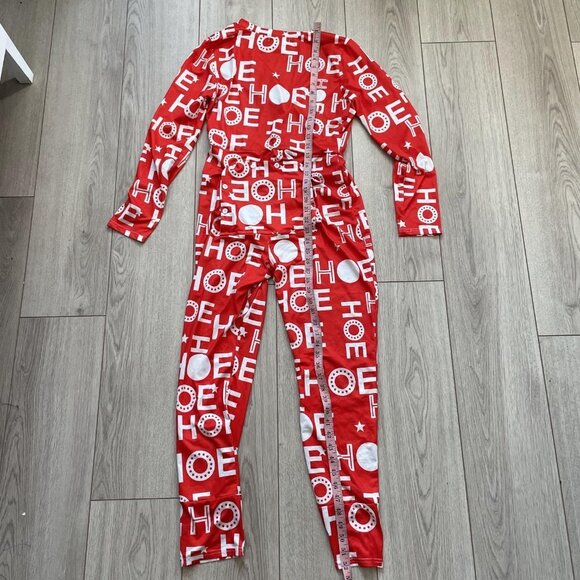 CBR One Piece Jumpsuit Women Large Red Long Sleeve Front Buttons Down - Picture 12 of 16